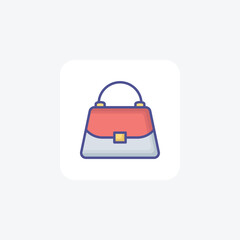 Fancy Handbag, Handbag Vector Fill Icon