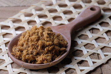 Abon or meat floss. Abon is a traditional Indonesian food typical of the islands of Bali and Java...