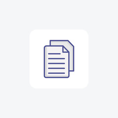 Files, Documents, Reports Vector Outline Filled Icon