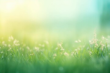 Fototapeta na wymiar green grass and sunlight