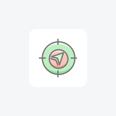 Navigation, Compass Vector Awesome Fill Icon