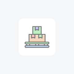 Parcels, Shippping Boxes Vector Awesome Fill Icon