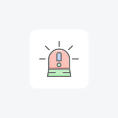 Alarm, Emergency, Alert, Warning Vector Awesome Fill Icon