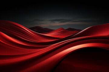 Black and red, holographic, creative background. Generative AI