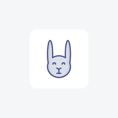 Rabbit, Animal, veterinary Vector Outline Filled Icon