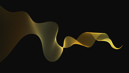 Abstract backdrop with luxury golden waves