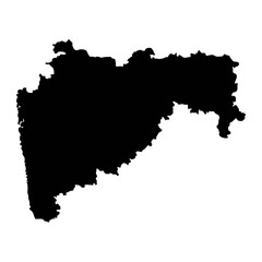 Fototapeta premium Maharashtra state map, administrative division of India. Vector illustration.