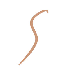 Earthworm Logo, Isolated Earthworm on White Background