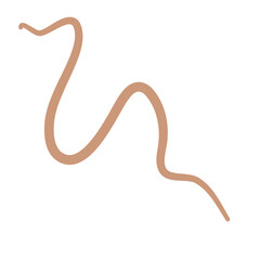 Earthworm Logo, Isolated Earthworm on White Background