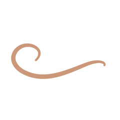 Earthworm Logo, Isolated Earthworm on White Background