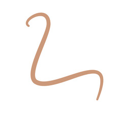 Earthworm Logo, Isolated Earthworm on White Background