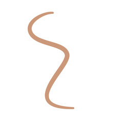 Earthworm Logo, Isolated Earthworm on White Background