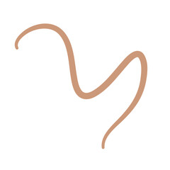 Earthworm Logo, Isolated Earthworm on White Background