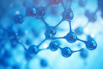 Molecule Models generated with AI. 3d microscopic render. 3d image, beautiful structure, perfect to use as a computer background, powerpoint présentation, linkedin post, website, portfolio