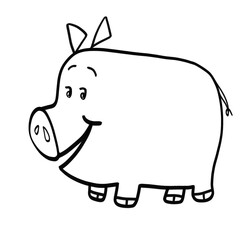 pig cartoon page