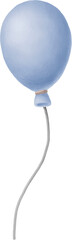 Blue balloon isolated on white 