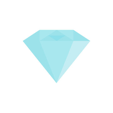 diamond flat design vector illustration. Gem jewel logo symbol sign. Vector illustration image. Isolated on white background.