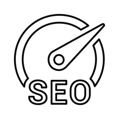 SEO Performance icon. Line, outline design.