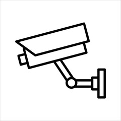 Fixed CCTV, Security Camera Icon Vector Template Illustration Design, on white background.