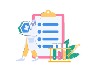 Medical Characters Anti-epidemic Flat Vector Concept Operation Hand Drawn Illustration
