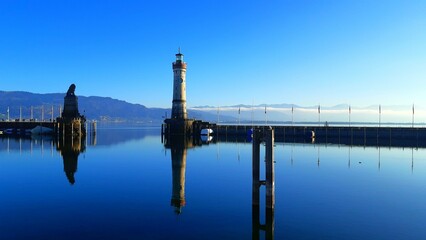 Lindau on Lake Constance - Germany - A fantastic view of the port of Lindau