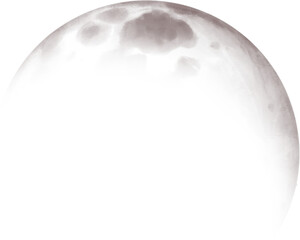 Growing moon phase watercolour illustration