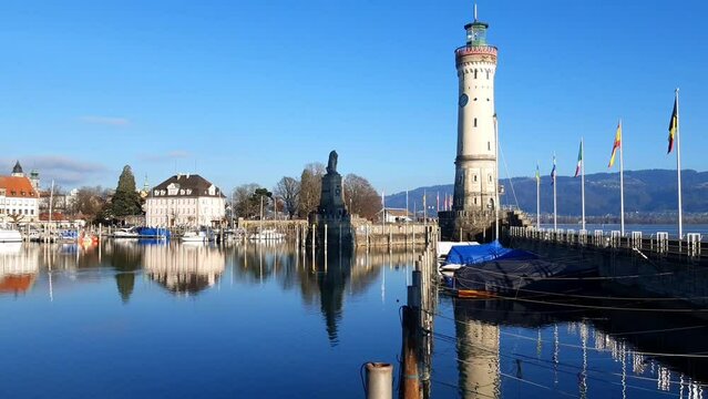 Lindau on Lake Constance - Germany - A fantastic view of the port of Lindau