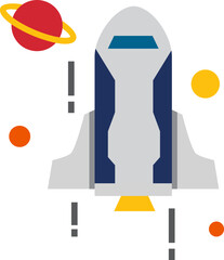 spaceship science icon
