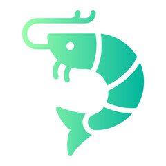 Shrimp gradient icon