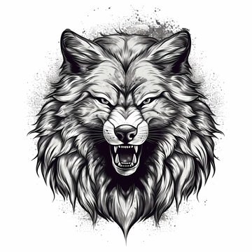  Angry Wolf Illustration