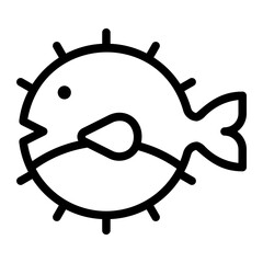 blowfish line icon