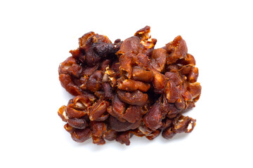 Sour tamarind on white background.