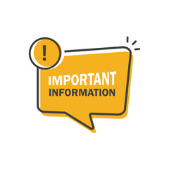 Announce message banner: important information.