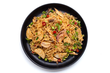 Fermented rice flour noodles spicy salad