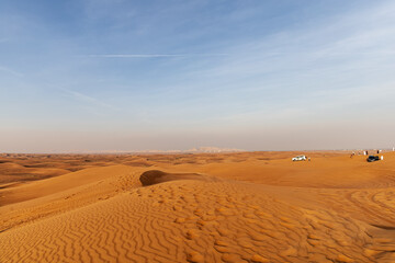 Fototapeta na wymiar The Empty Quarter, or Rub al Khali - The world's largest sand desert in Dubai.