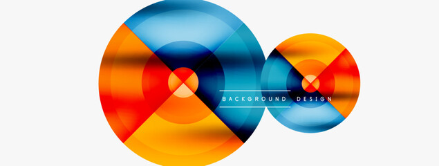 Obraz premium Creative circle geometric abstract background