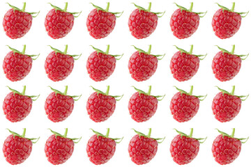 Red raspberry isolated texture, Red raspberry on solid color background. Minimal fruit idea concept. Similar fruit texture