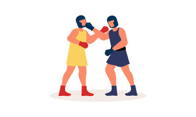 Fototapeta na wymiar Boxing sport illustration concept vector