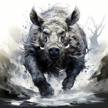 Wild Boar Illustration
