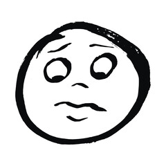 the smiley face is sad icon on white background