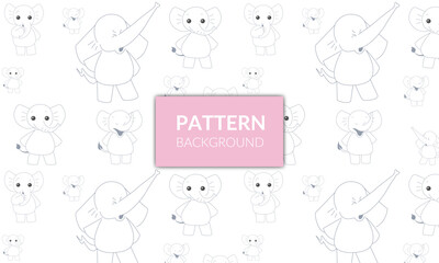 Elephant pattern design. Animal Pattern design