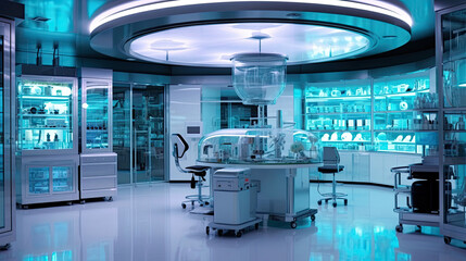 High-tech laboratory with medicine