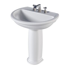 Washbasin isolated on white background, sink, 3D illustration, cg render