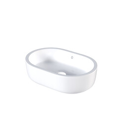 Washbasin isolated on transparent background, sink, 3D illustration, cg render