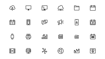 Business and Teamwork line icons set. Businessman outline icons collection. Money, investment, teamwork, meeting, partnership, meeting, work success.Outline icon .