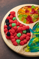 Delicious candy from the store. Close up