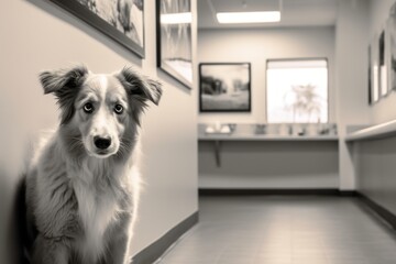 Dog in the veterinary clinic