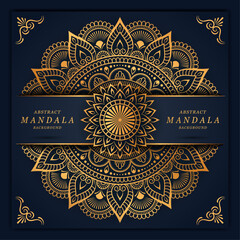Golden mandala pattern design background