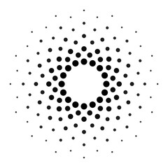 Circular black dots set PNG