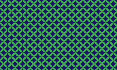 Pattern with green color shapes